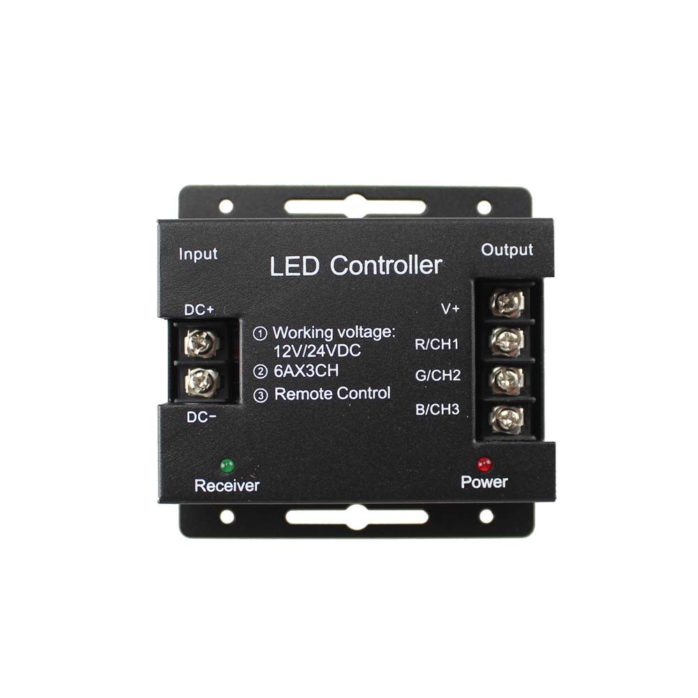 PB-Versand RGB LED Touchdimmer Dimmer 12V - 24V Schalter zum dimmen Touch-Technik Regler Dimmschalter für Streifen Strip Lichtleisten LED-Leisten (Packung mit 2)