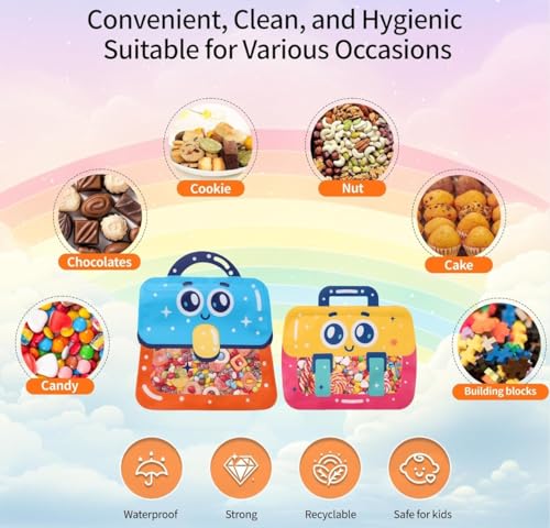 Image of VRB Dec 24pcs Foil Guddy bags, return gift bags for kids birthday, Happy Birthday Party Return Gift Bags For Boys and Girls. (24 Pcs Cute Eye Bag Seal Design)