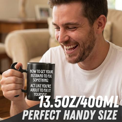 Taza de cerámica con asa de llave de 13.5oz miniatura 3