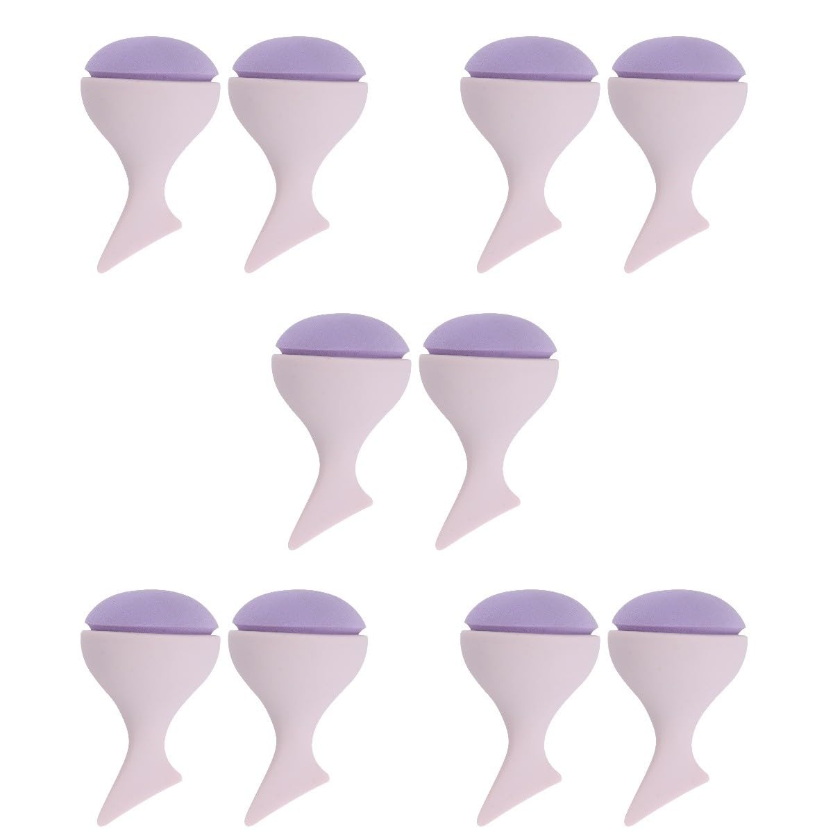 POPETPOP 10pezzi Spugne Make up Design Puff Dual-use Per Applicazione e Bagnata Accessori Cosmetici Lavabili e Riutilizzabili Rosa