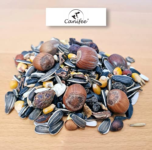 Canifee - Eichhörnchen Futter 1.8 kg Nachfüllpack artgerechtes Wildtierfutter ganzjährige Futtermischung - Nachfüllbeutel mit der extra Portion Haselnüsse - auch für Streifenhörnchen