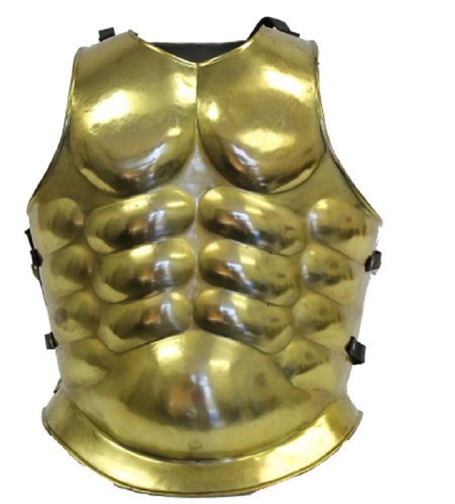 NauticalMart Greek Muscle Armor Medieval Cuirass Brass Costume Brown