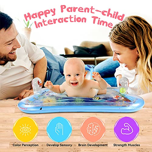 Homesen Esteira de Água Tummy Time para Bebê Menino Menina Tapete de Brincar Inflável Em Pvc com Esp