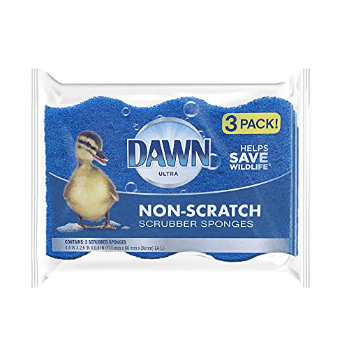 Dawn Non-Scratch Kitchen Dish Sponges, 3 count