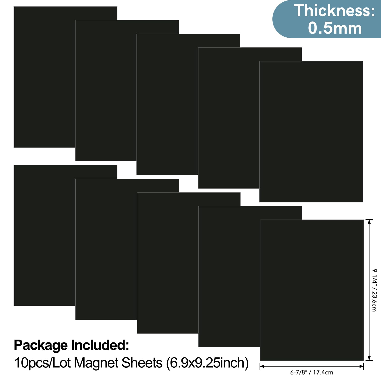 BAOFALI 10 PCS 9.3X6.8inch Rubber Soft Magnet Sheet for Metal Cutting Dies Storage Orangize Crafts Tool Scrapbooking Arts and Crafts Flexible Placement Mats 0.5mm Thickness