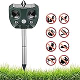 Extérieur Solaire ultrasons Mole Serpent Souris Chien Chat Repeller pour...