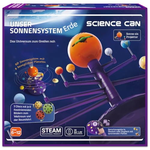 Science Can Sonnensystem Modell Planetensystem für Kinder Deutsch Sternenhimmel Projektor Kinder ab 3 4 5 Jahren Mädchen Jungen Geburtstags