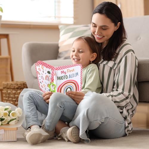Zoiiwa HX0668 Baby'S My First Family Album Soft Photo Cloth Book Boho Rainbow My First Book Of Photos Baby Memory Album Gift Holds 4X6 Pictures thumb #4