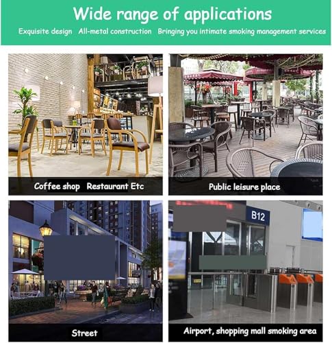 NZPOST Mülleimer Mülleimer Abfalleimer Mesh Port Design Vertikaler Aschenbecher Bodenstehender Ascheeimer Edelstahl-Mülleimer – Bild 8