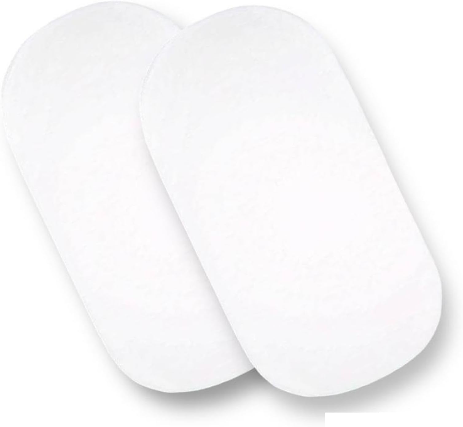 Pair of 100% Cotton Moses Basket Fitted Sheets - Baby Cradle Sheets, Bassinet Fitted Sheets - 35x75cm - White