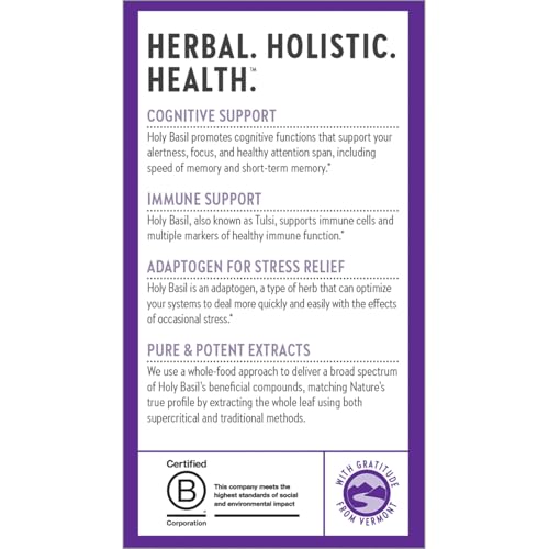 New Chapter Holy Basil Force Stress Relief Supplement, 30 Count - image 8