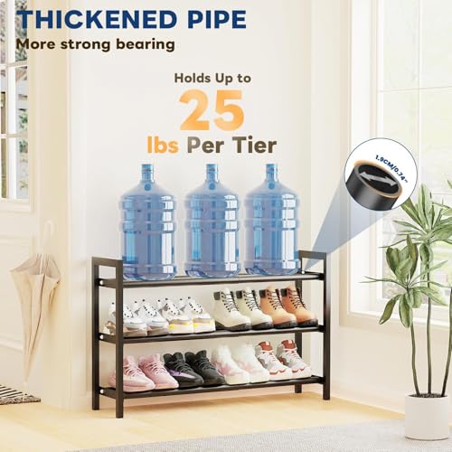 Zapatero extensible y plegable de metal resistente para apartamentos 7