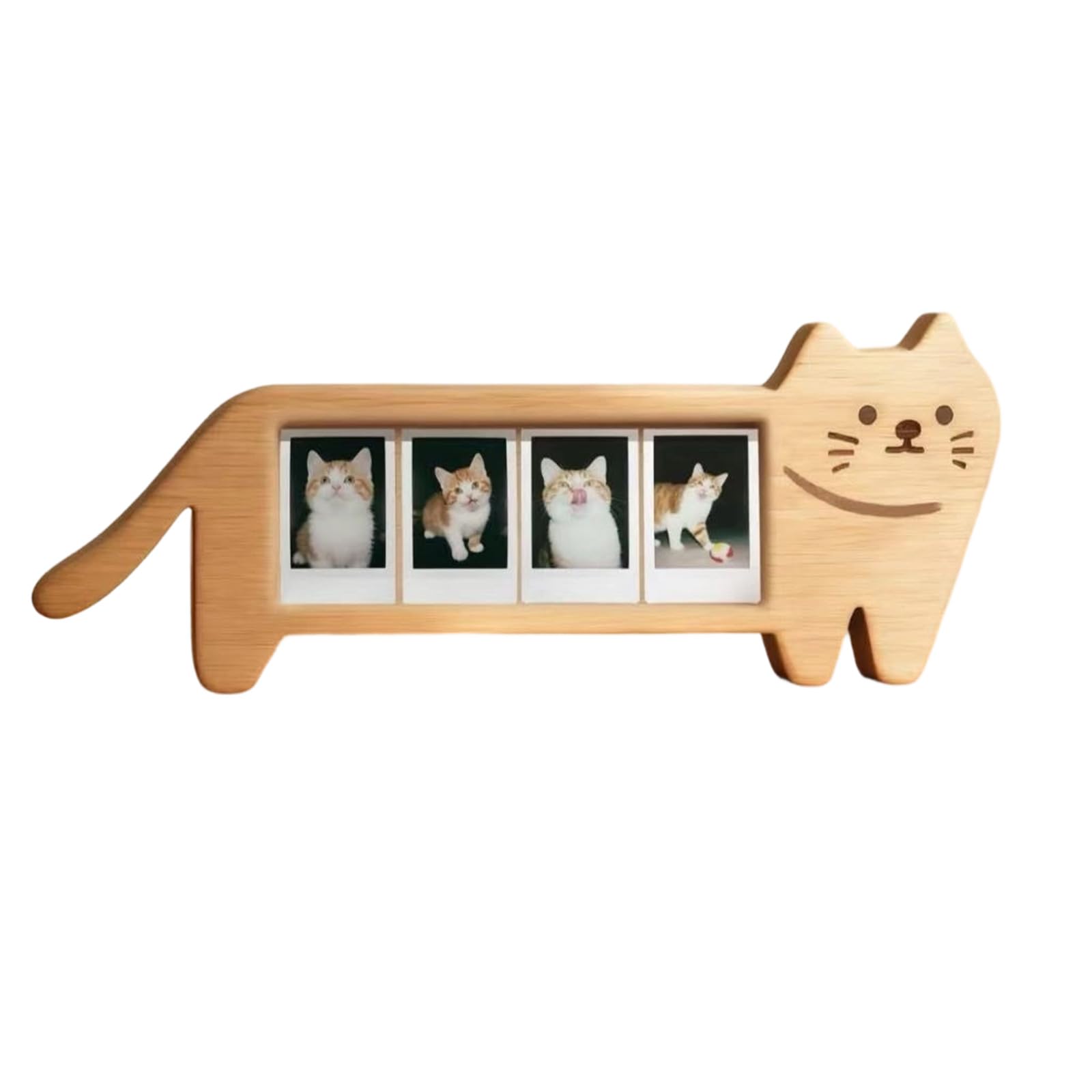 MURYE Cats Shaped Picture Frame Cats Minis Photo Frame for Desktop Tabletop Display Wooden Picture Frames Ornament Home Decors Wooden Frames