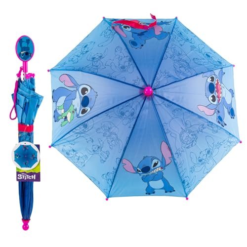 Disney Stitch Kids Rain Umbrella 21 Inch - Lilo & Stitch Waterproof Umbrella for Boys Girls