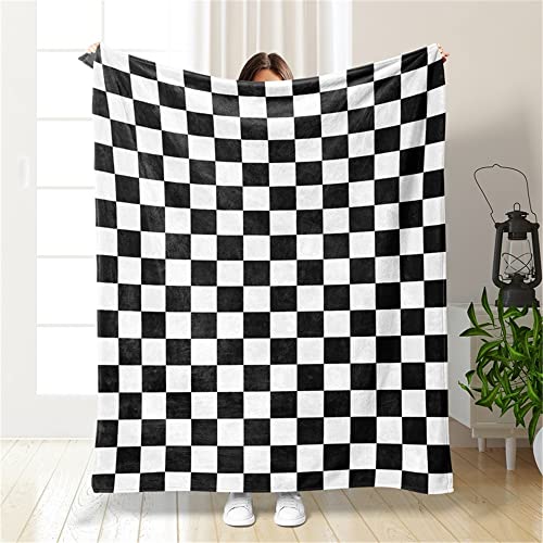 Chickwin Kuscheldecke Flauschig, Checkerboard Plaid Wohndecke Flanelldecke Soft Weiche Warm TV-Decke Mikrofaser Sofadecke Couchdecke Bettüberwurf...