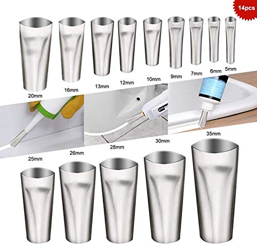 Kit de ferramentas de calafetagem 7 em 1, bicos de calafetagem + finalizador de calafetagem + raspad