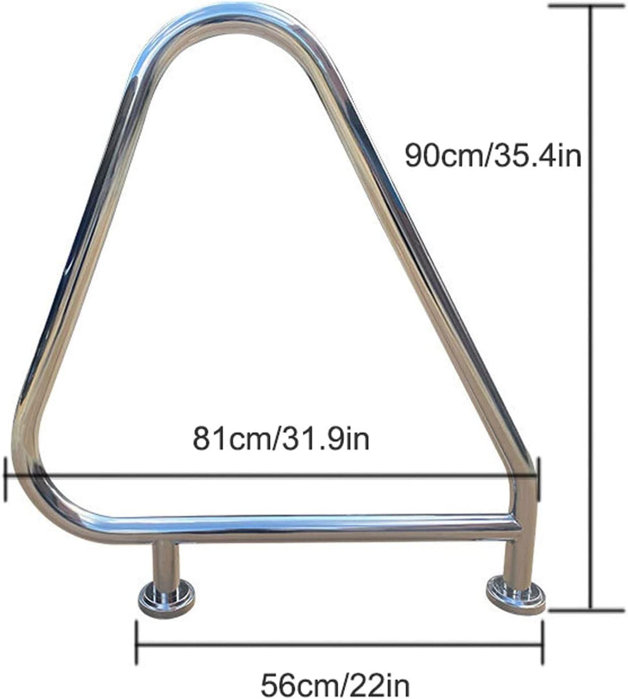 Barandilla de seguridad para piscinas, pasamanos para piscinas, asas de agarre, pasamanos para piscinas con base de montaje rápido, barandilla para piscinas enterradas, capacidad de carga de 250 libra