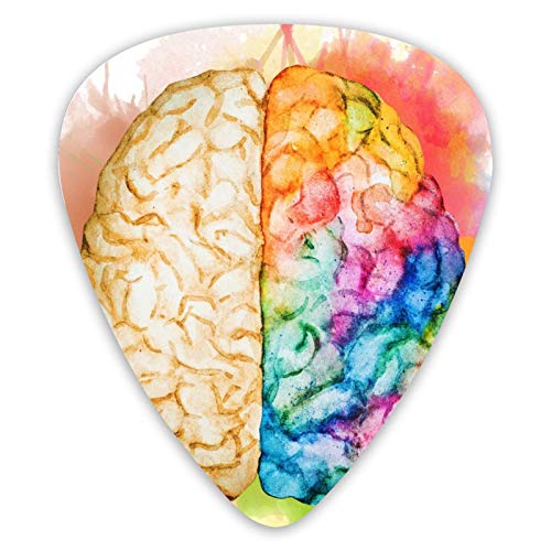 Médiators de guitare coloré dessin animé cerveau ukulélé pics 12 pièces dont 0,46 mm 0,71 mm 0,96 mm - Les Beatles, Paul McCartney, John Lennon, RIngo Starr, George Harrison Médiators de guitare coloré dessin animé cerveau ukulélé pics 12 pièces dont 0,46 mm 0,71 mm 0,96 mm