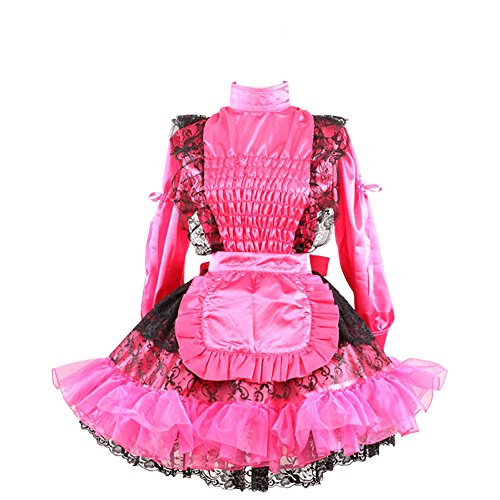 GOceBaby Abschlie?bar Rosa Sat¨¦n Sissi Dienstm?dchen Lang?rmelige Kleid Bundfaltenhose Stil (XL)