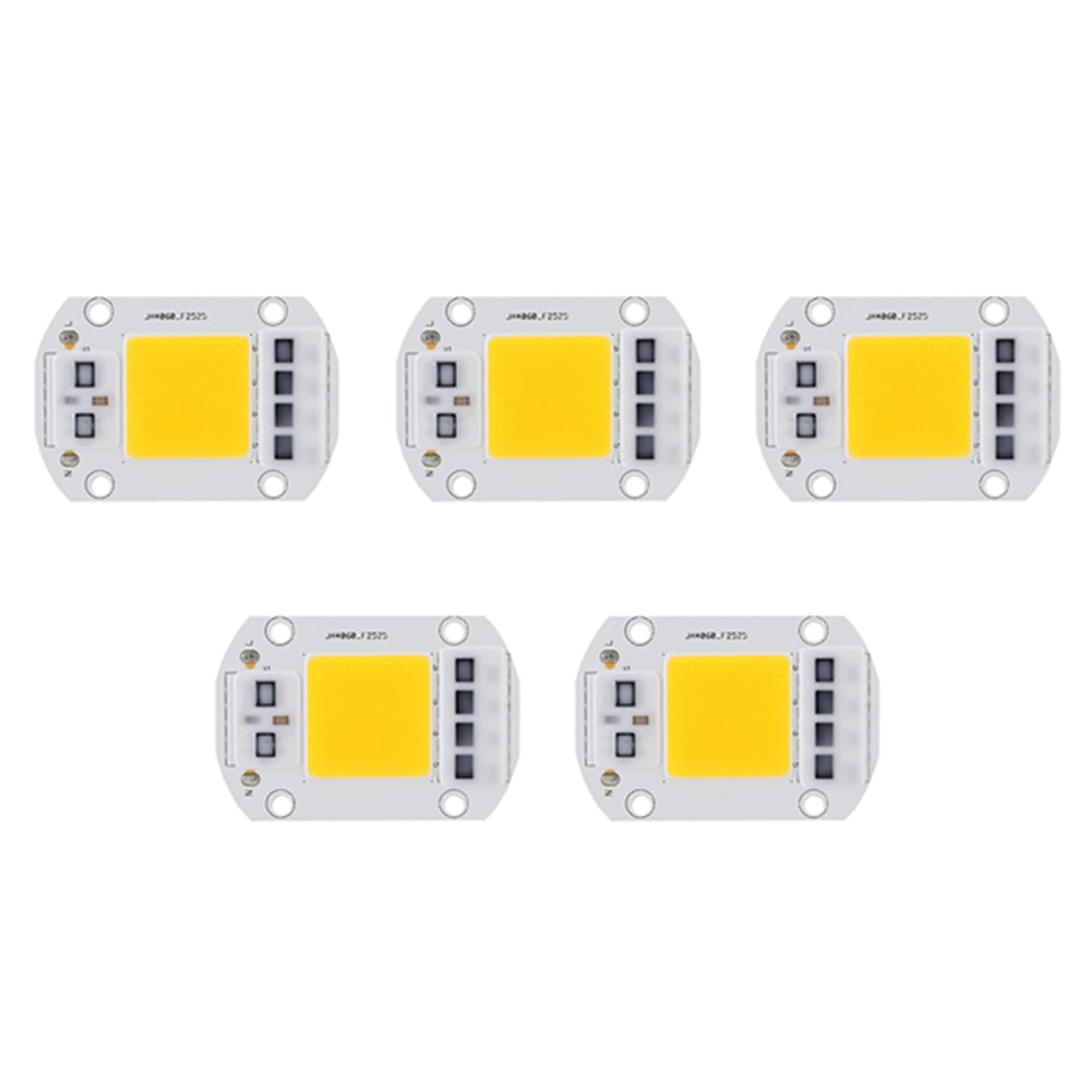 Wzxksoac 5X Warm White LED Bubles Energy Saving Chip High Voltage Light Source High Power LED Chip for Traffic Lighting 100W 220V