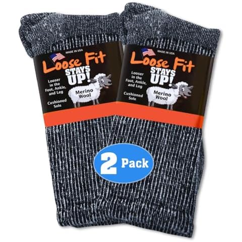 Loose Fit Stays Up Marled Merino Wool Socks Cover