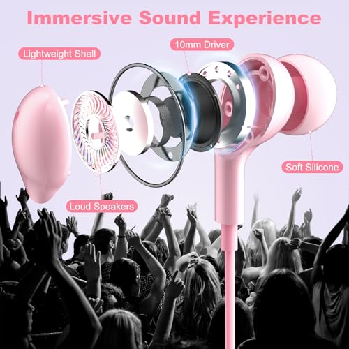 Image of USB C Headphones Wired Earbuds for iPhone 17 16 /15 Pro Max /iPad Pro, with HiFi Mic Volume Control Type C Earphones for Samsung Galaxy S26 /S25 /S24 /S23 Ultra, Noise Cancelling for iPhone 15 Headphones