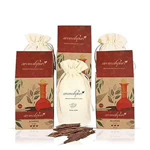 Aromahpure Premium Car Perfume Fragrance Flakes - Royal Oud, Luxury Car Air Freshener made Organically with Essential Oil, Grains, and Flakes - 50 Gms, fragrant for 30 days.(Pack of 3)