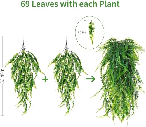 Image of Artificial Vines Fake Greenery Garland Willow Leaves Faux Hanging Plants Trailing Weeping Ivy Drooping Hanging Vines Faux Plants Realistic Home Office Christmas Holiday Decor (1, Design3)