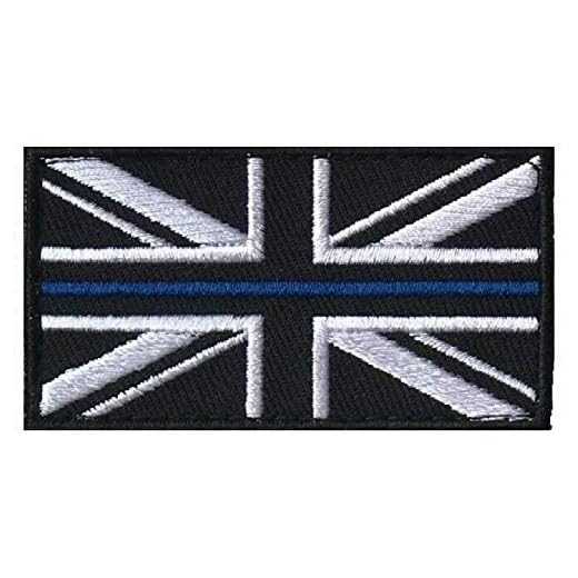 Thin Blue Line Hook & Loop Patches (Thin Blue Line 38mm x 70mm)