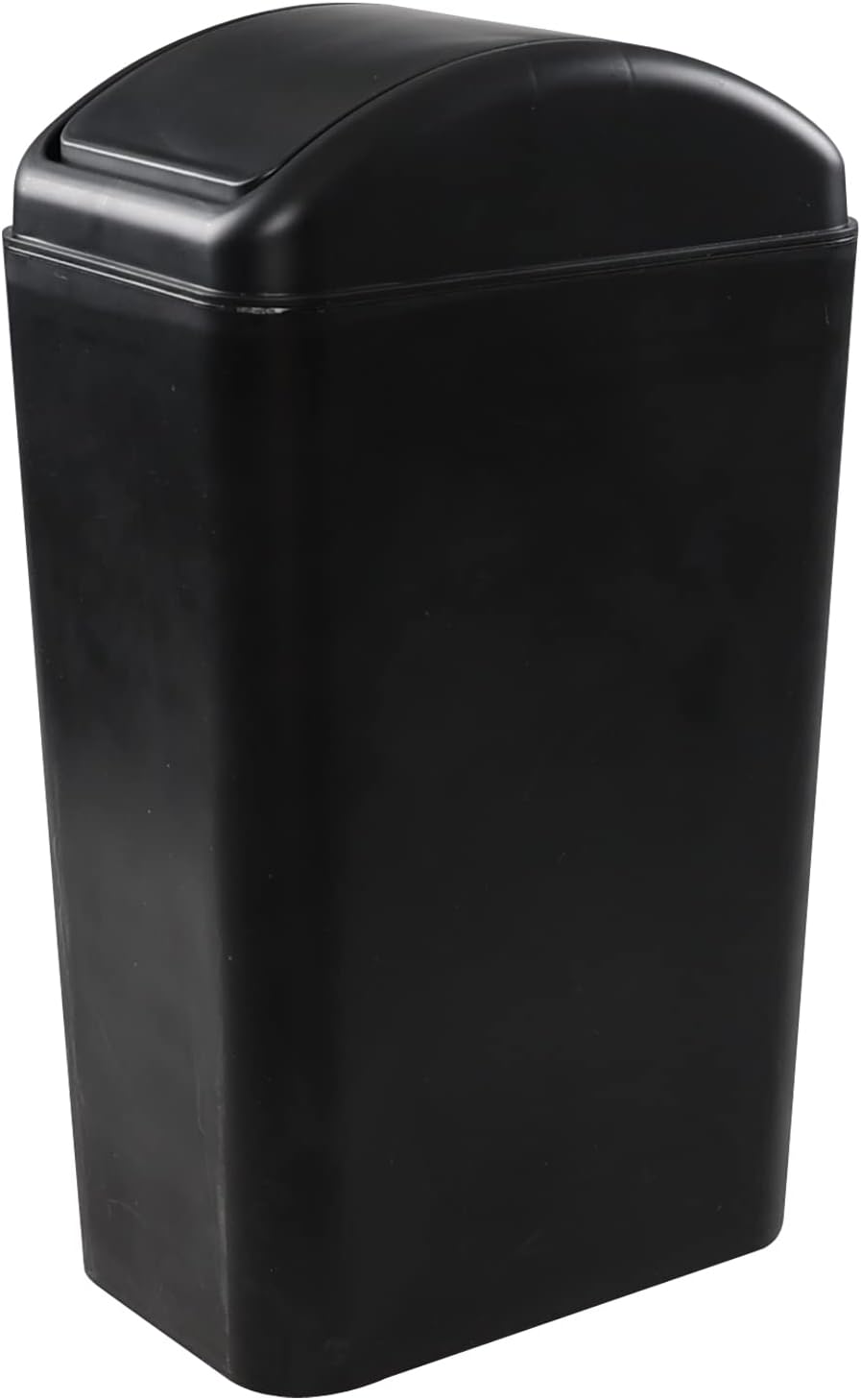 Plastic Slim Black Swing Bin Dustbin with Lid, 14 Litre, 1 Pack