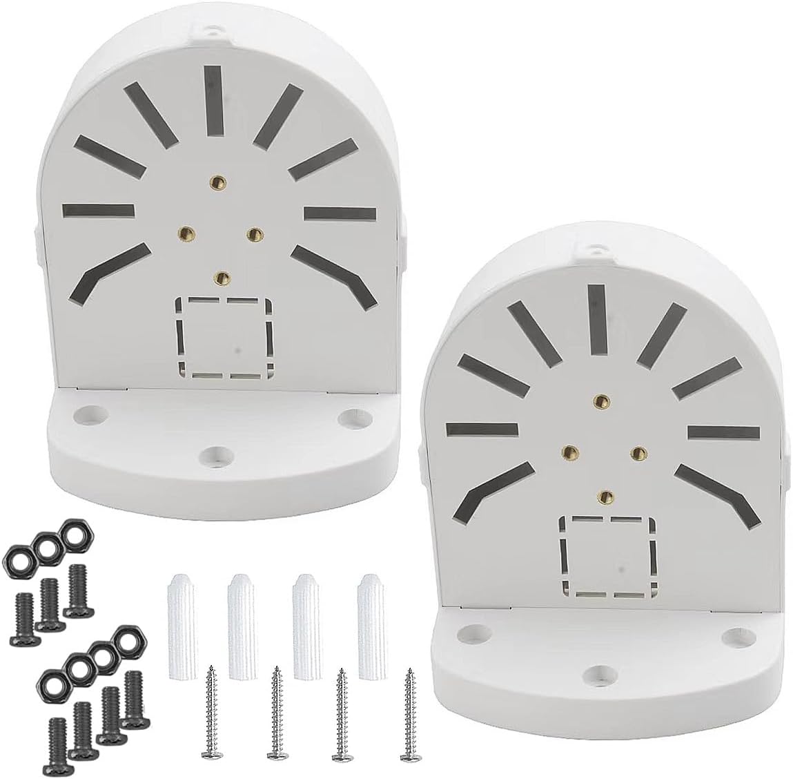 2 cajas de unión para cámara de cúpula de seguridad, soporte para cámara de vigilancia IP CCTV, soporte para cámaras de vigilancia IP, plástico ABS para interiores y exteriores