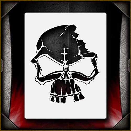 Skull 6 AirSick Airbrush Stencil Art Design Template
