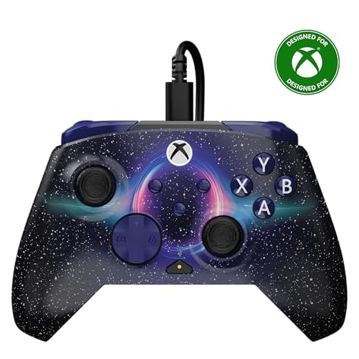 Turtle Beach Rematch Advanced Dark Cosmos Wired Gaming Controller für Xbox und PC – Lentikular, zuweisbare Tasten, 2.5m Kabel, Offiziell Lizenziert von Xbox