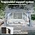 Rotihom Gazebo 10x12 with Mosquito Netting & Privacy Screens. Double Roof Design Outdoor Gazebo with Trapezoidal Support System for Patio, Deck, Backyard, Garden & Lawns