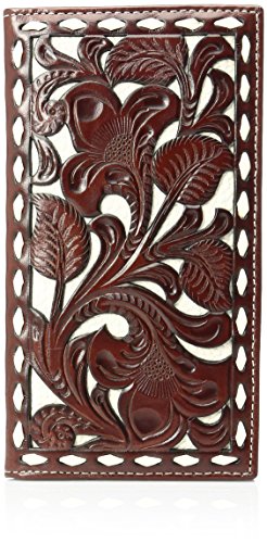 Nocona Men's Floral Bone Buck Inlay Rodeo