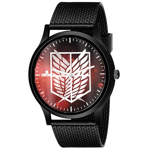 AROA Watch New Watch for Dark Attack On Titan Logo Model : 1089 Black Metal Type Analog Black Strap Watch Black Dial for Men Stylish Watch for Boys- (B0CKHLL55V) Amazon Price History, Amazon Price Tracker