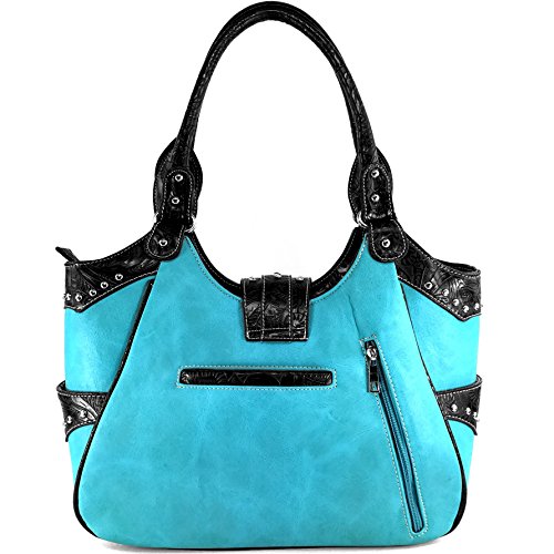 Cartera de hombro con bordado floral Justin West miniatura 4