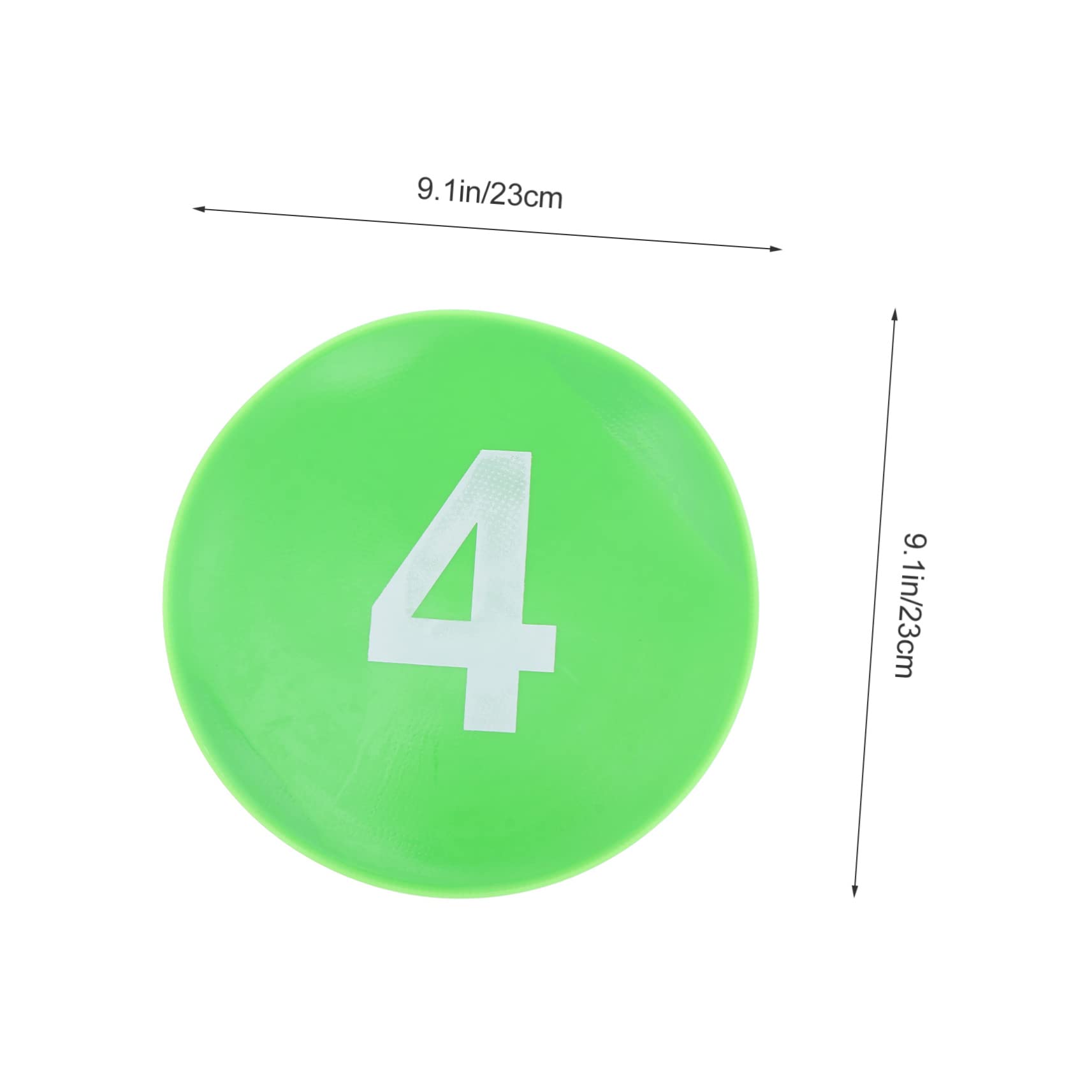 Yardwe PVC Soccer Training Sign Plates Sports Markers 1 Set High Recognition Smooth Front Grain Back Design