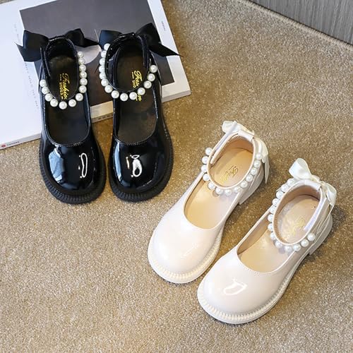 IWIHMIV Toddler Girls Dress Shoes Lightweight Non Slip School Shoes for Toddler Girls Low Heels Ankle Strap Mary Jane Shoes2