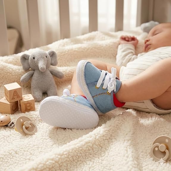 Image of Butterthief Unisex Baby Prewalking Shoes for Newborn Boys & Girls | Soft Sole Infant Bootie with Anti-Slip Bottom | Lightweight Cotton Footwear Early Walker Shoes (6-9 Months, 12 CM)