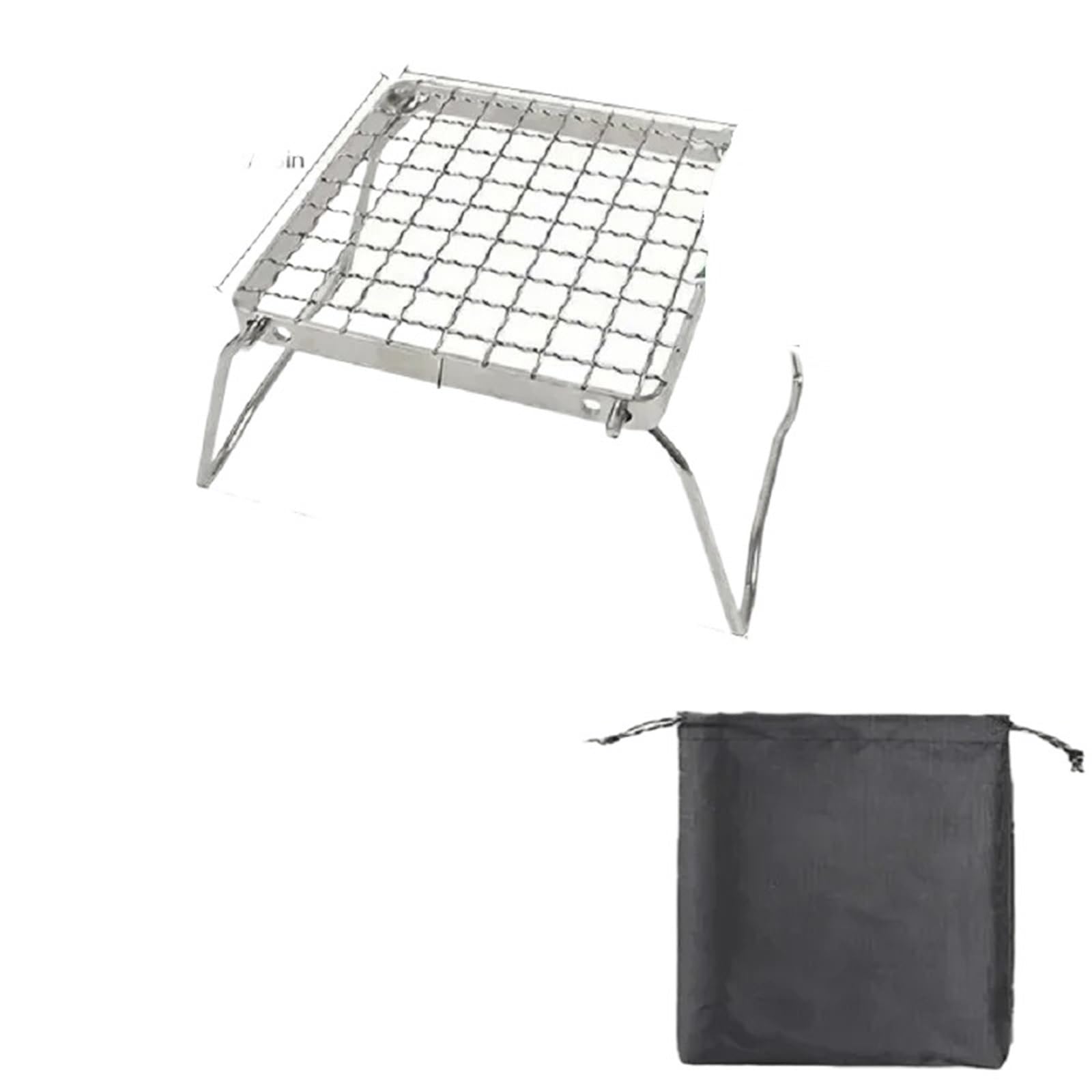 Portable Stove Rack Multifunctional Folding Campfire Grill Portable Stainless Steel Camping Grill Grate Gas Stove Stand Outdoor Wood Stove Stand