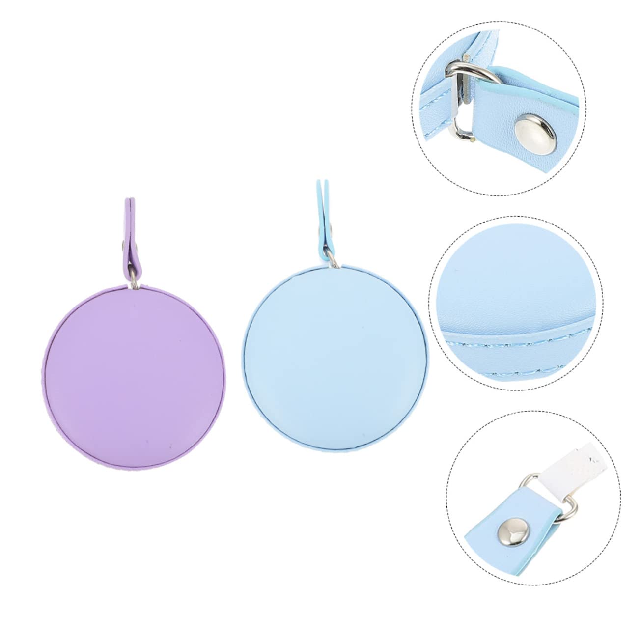 8piezas Cintas Métricas De Pu De Cintas Medidoras Pequeñas Para Cuerpo y Costura Diseño Portátil y Flexible Sin Logo Color y Azul
