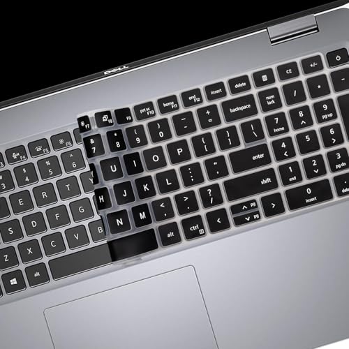 Image of Keyboard Cover for 15.6 inch Dell Latitude 5520 5521 5530 5531 Keyboard Skin, 15.6 inch Dell Precision 3560 3570 3561 3571 Laptop Keyboard Cover Protective Skin, Black