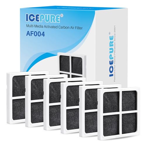 ICEPURE AF004 Refrigerator Air Filter Replacement for LG LT120F, Kenmore Elite 469918, ADQ73214402, ADQ73214404, 6PACK