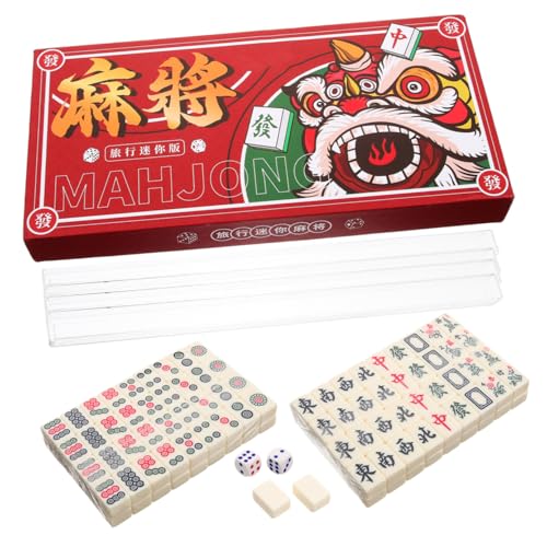 Ensemble pratique Mahjong avec boîte solide pour amateurs de traditions asiatiques