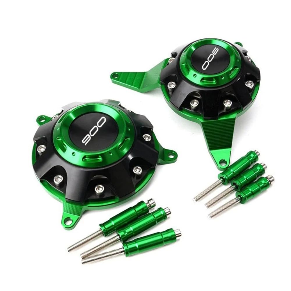 MOWOK Accesorios de Motocicleta para Kawasaki Z900 Z 900 SE 2017-2021 2022 2023 2024 Cubiertas de Motor Protectores Protector de Cubierta de estator Carter Deslizador anticaída (Verde)