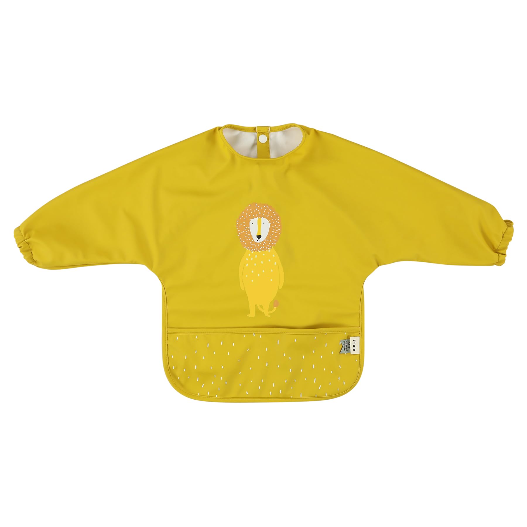Trixie Long Sleeve Bib - Mr. Lion - Mealtime Essential - 6m+ - Waterproof Bib - OEKO-TEX-Certified