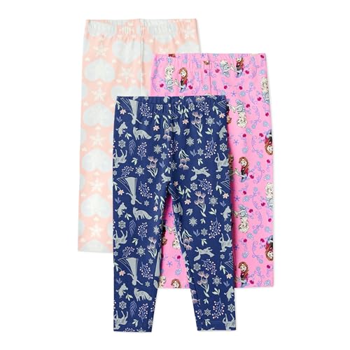 Image of Amazon Essentials Girls' Cotton Stretch Leggings, Multipacks