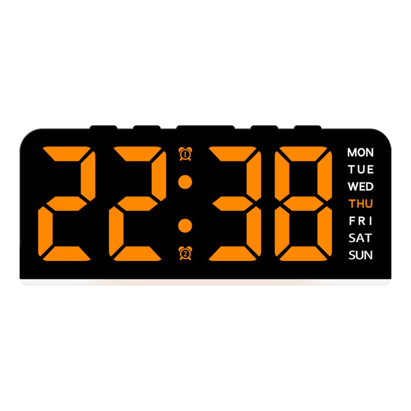 Buxuaaaa LED Night Light and Alarm Clock with 2 Alarms Temperature Display Adjustable Brightness Lamp for Students and Family LED Light Alarm Clock