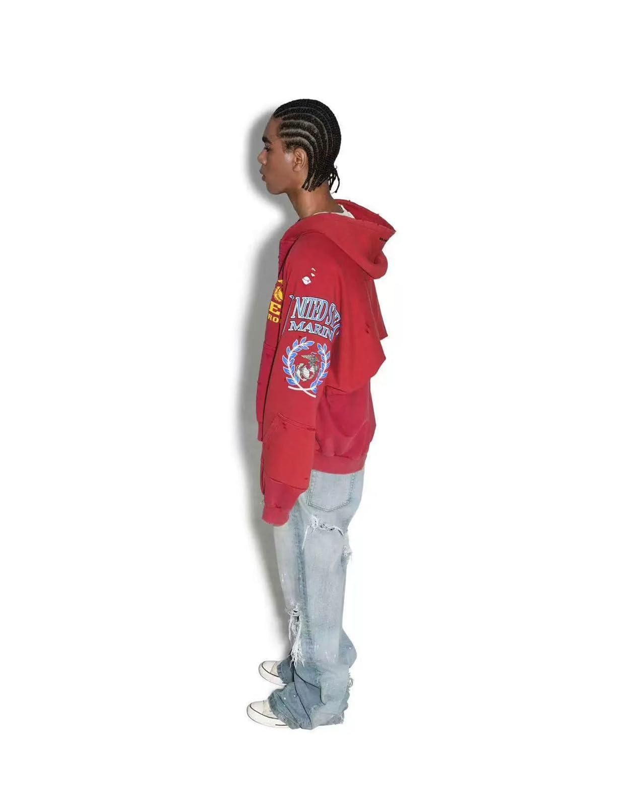 Felpa con cappuccio Y2K Graphic Baggy Zip up Pullover Felpa Giacche Oversize Hip Hop Streetwear Felpe con cappuccio